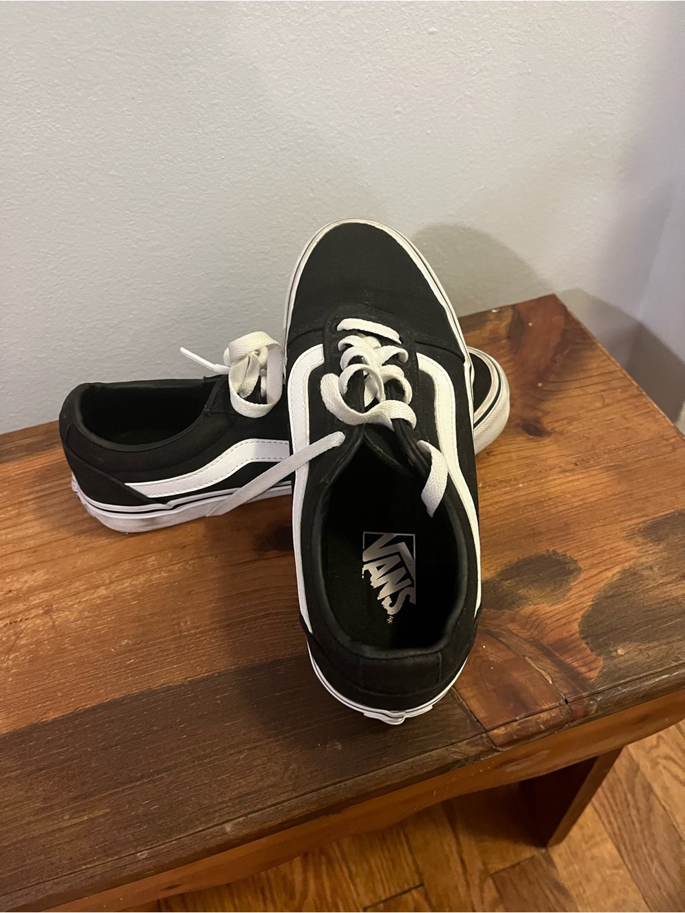 Vans Black and White Old Skool Low-Top Sneakers